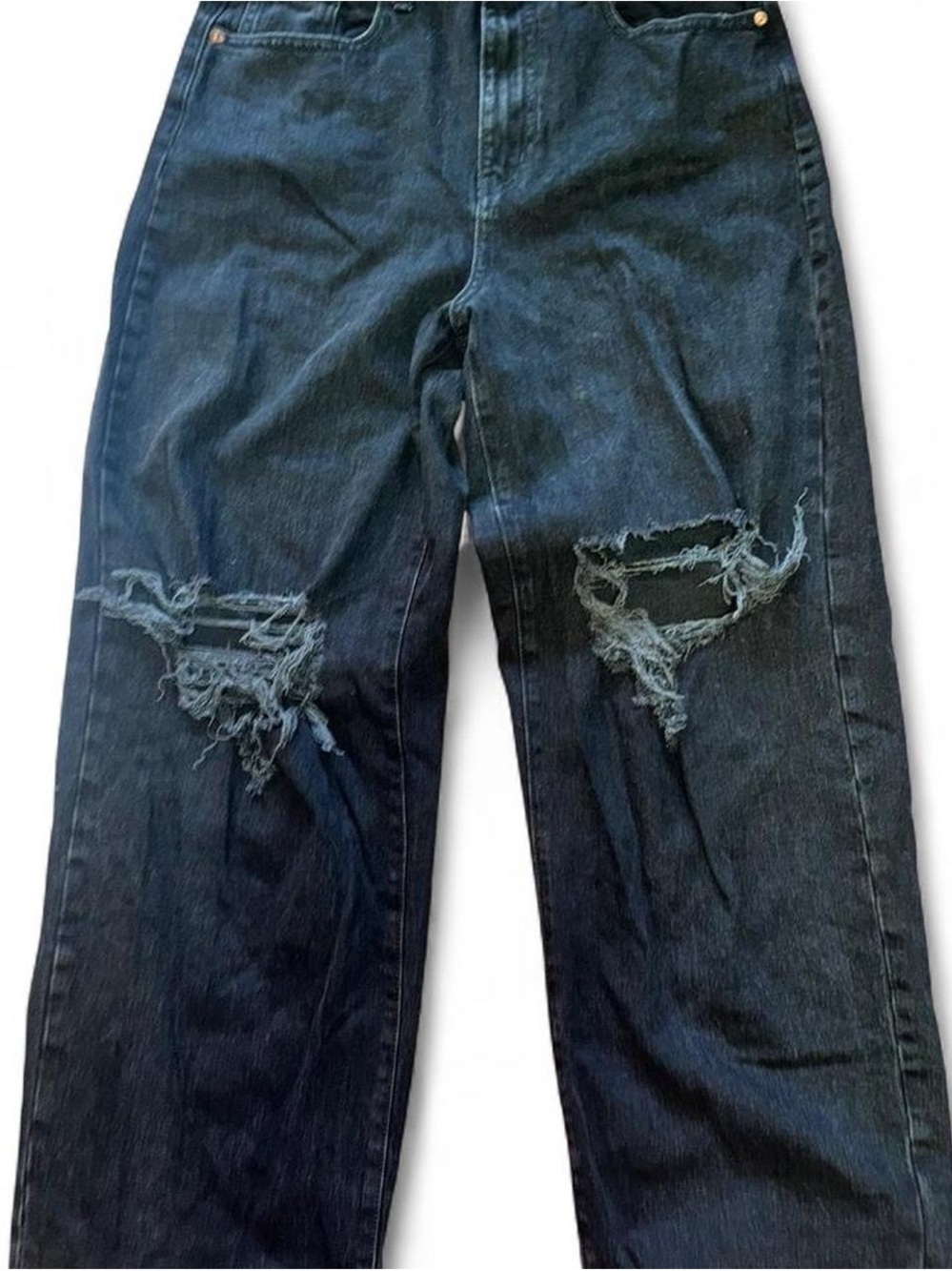 wild fable Dark Blue Distressed Relaxed Jeans